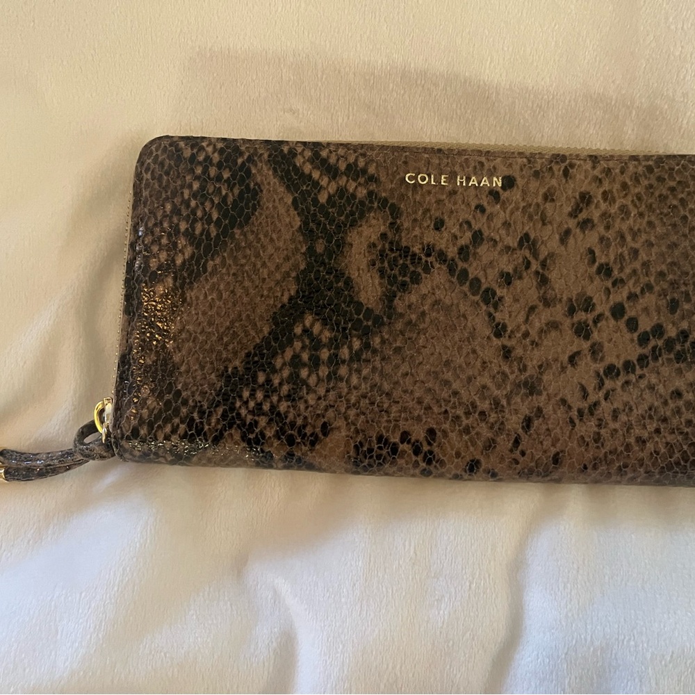 Cole Haan Brown Snake Print Wallet